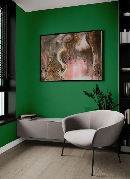 Benjamin Moore Nile Green living room