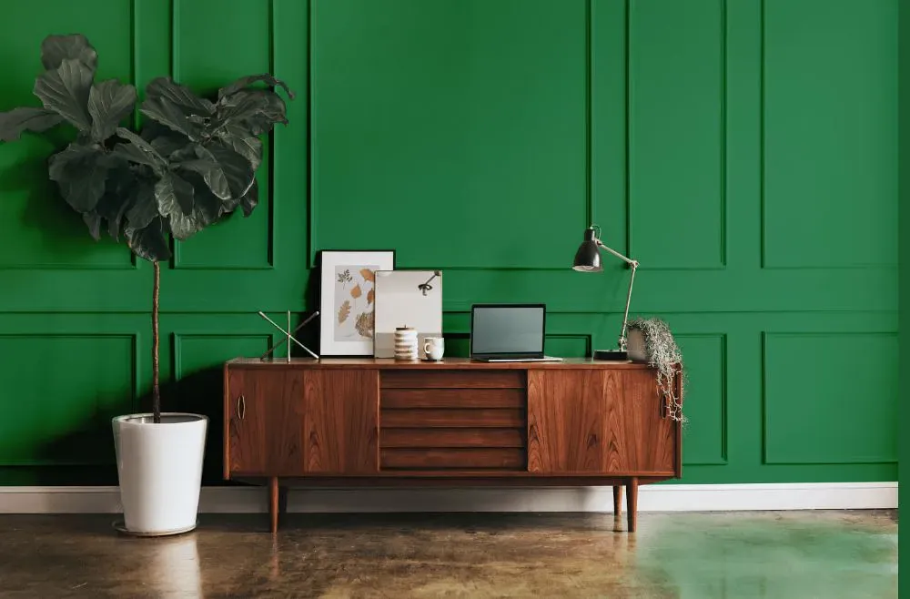 Benjamin Moore Nile Green modern interior