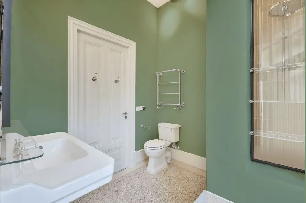 Benjamin Moore Norway Spruce bathroom