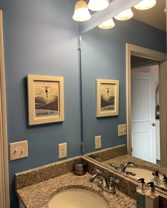 Nova Scotia Blue bathroom color review