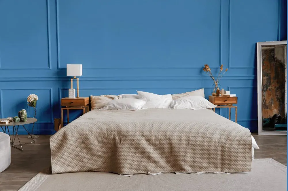 Benjamin Moore Nova Scotia Blue bedroom