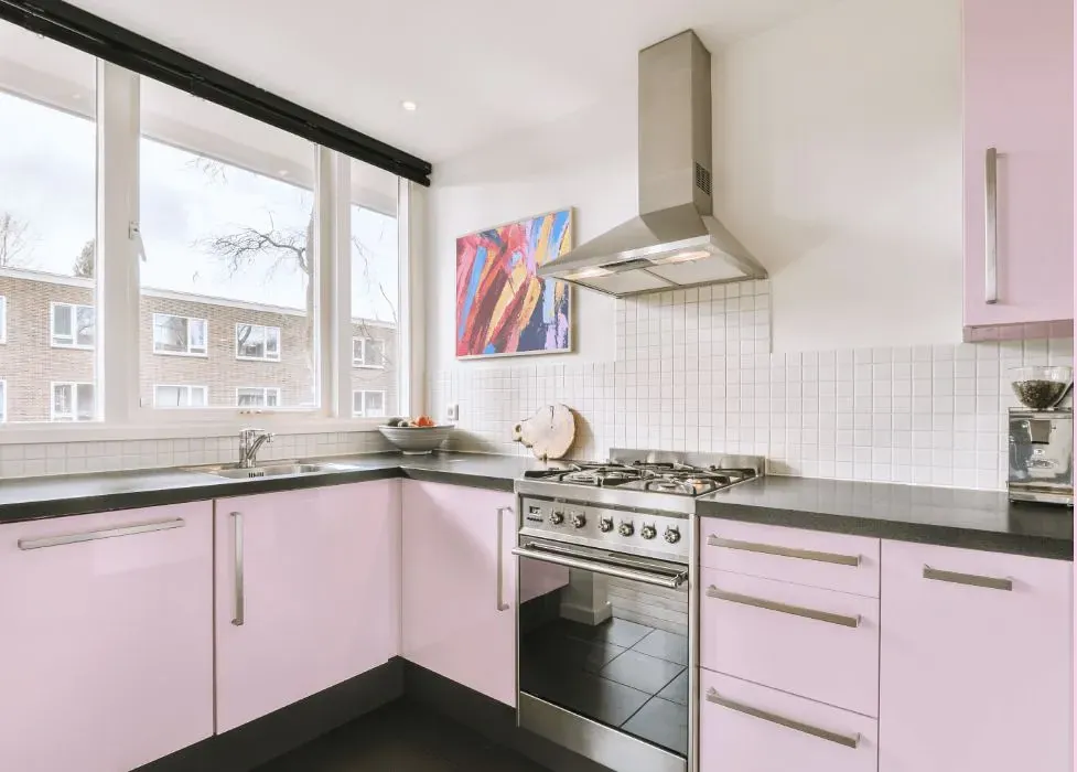 Benjamin Moore Nursery Pink kitchen cabinets