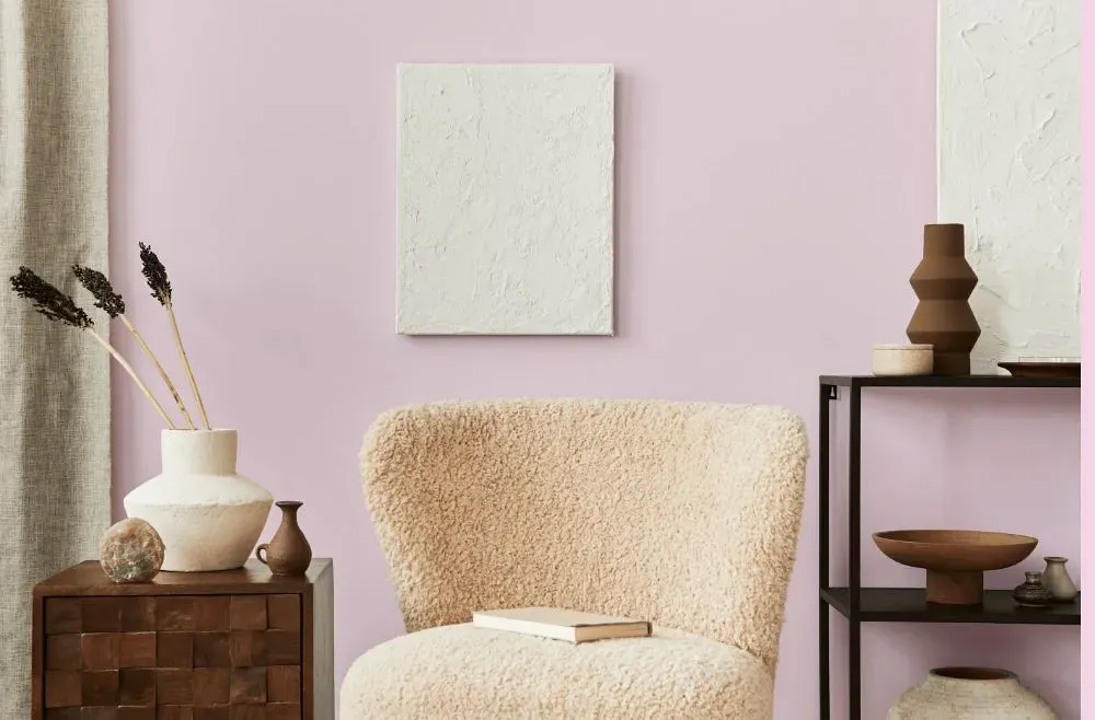 Benjamin Moore Nursery Pink living room interior