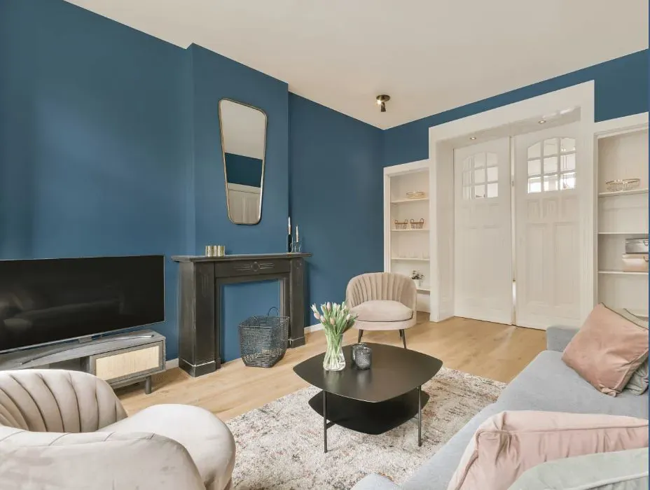 Benjamin Moore Old Blue Jeans victorian house interior