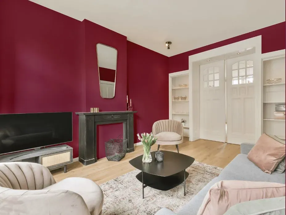 Benjamin Moore Old Claret victorian house interior