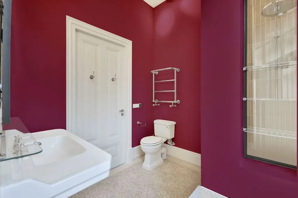 Benjamin Moore Old Claret bathroom