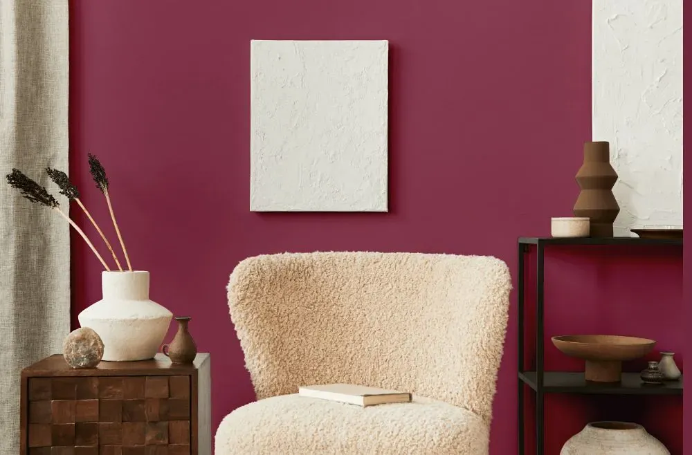 Benjamin Moore Old Claret living room interior