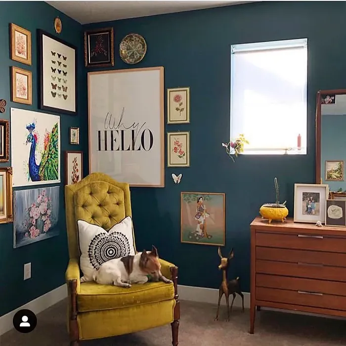 Benjamin Moore Olympus Green Living Room