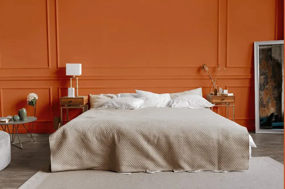 Benjamin Moore Orange Blossom bedroom