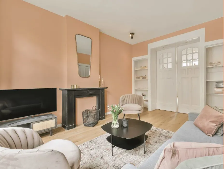 Benjamin Moore Orange Creamsicle victorian house interior