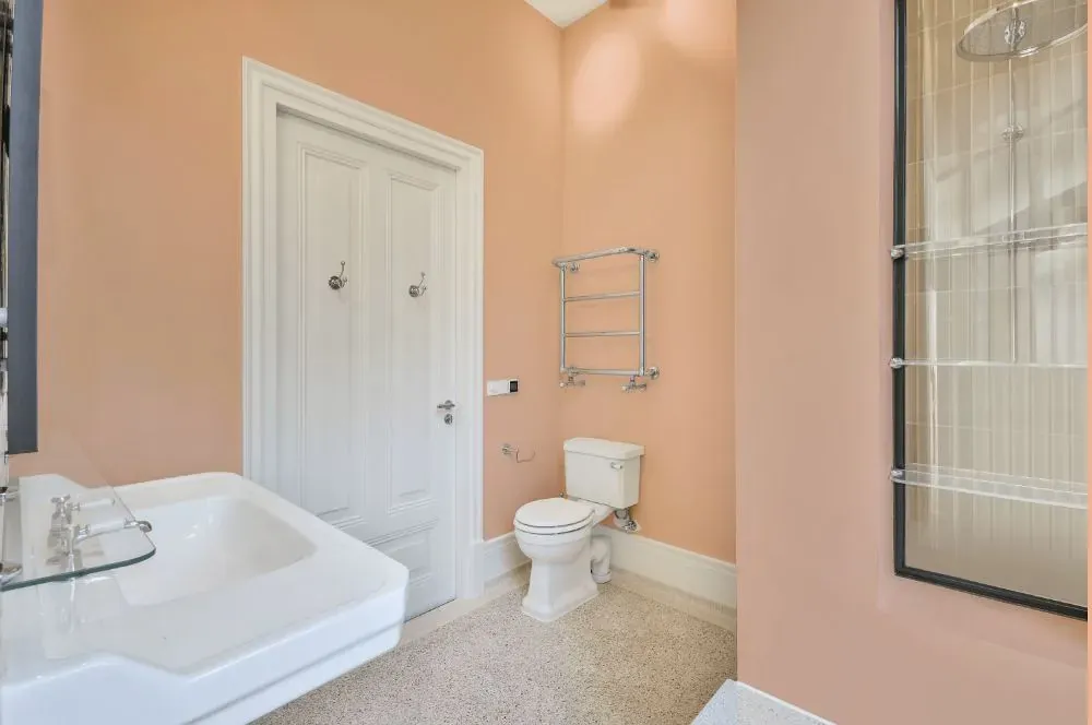 Benjamin Moore Orange Creamsicle bathroom