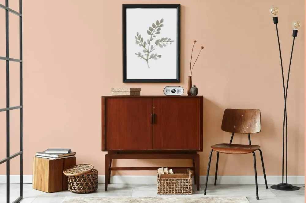 Benjamin Moore Orange Creamsicle japandi interior