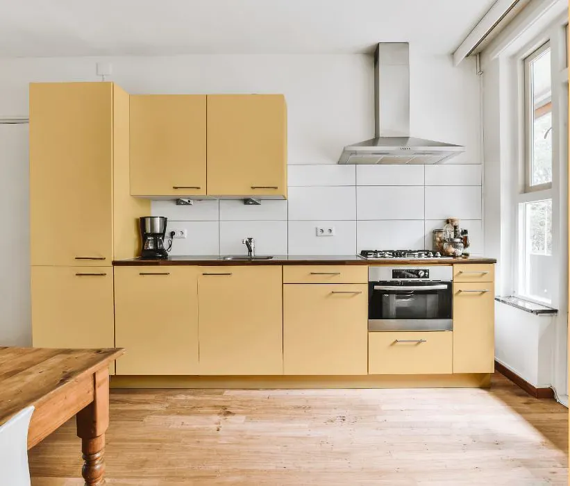 Benjamin Moore Orange Froth kitchen cabinets