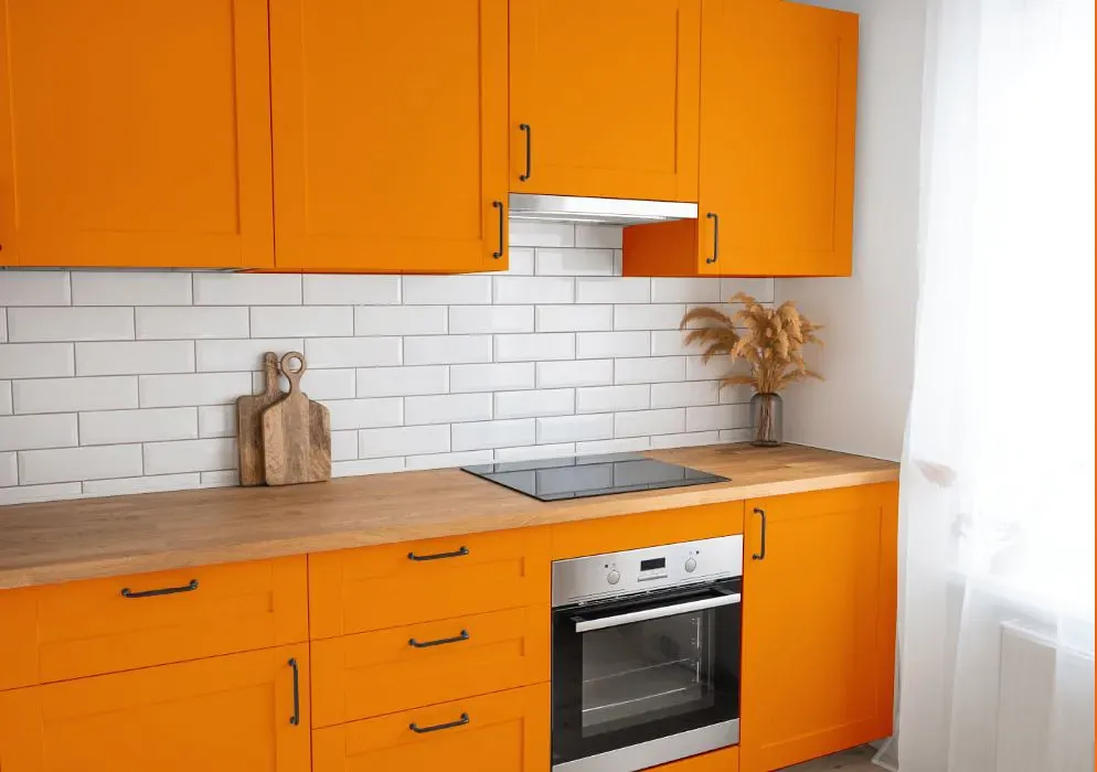 Benjamin Moore Orange Juice kitchen cabinets