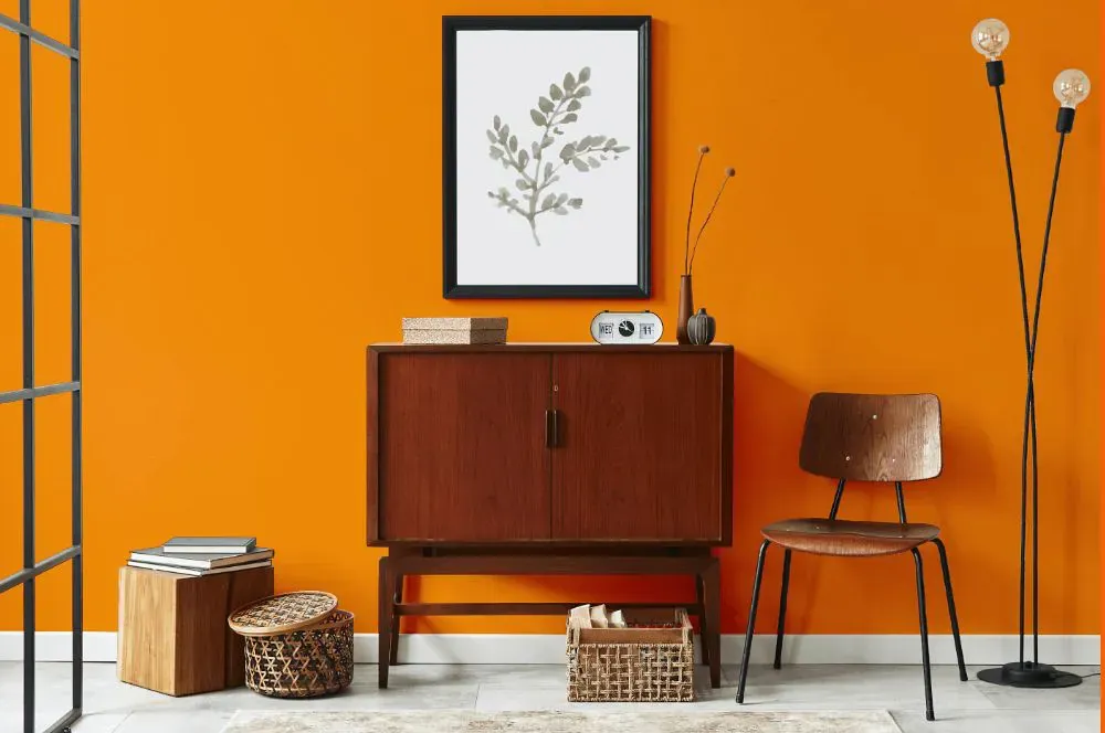 Benjamin Moore Orange Juice japandi interior