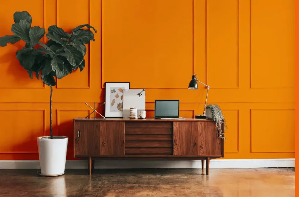 Benjamin Moore Orange Juice modern interior