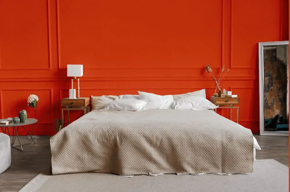 Benjamin Moore Orange Nectar bedroom