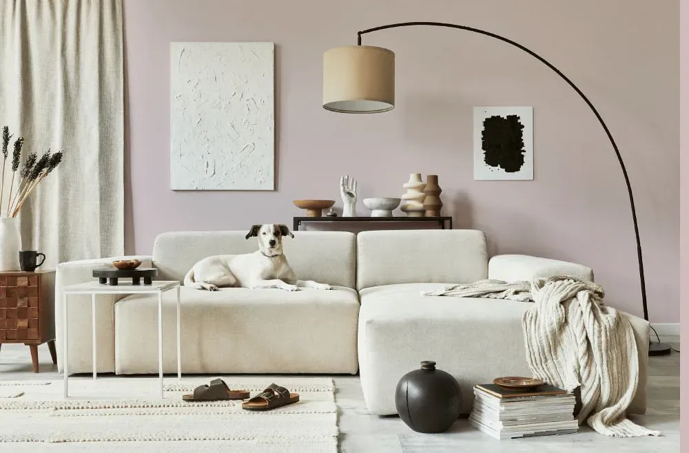 Benjamin Moore Organdy cozy living room