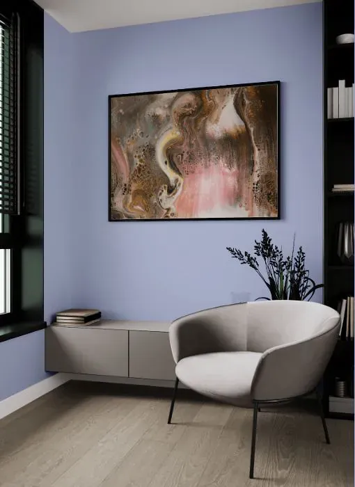 Benjamin Moore Oriental Iris living room