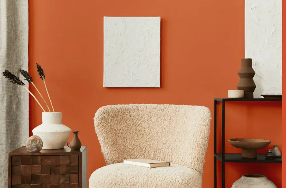 Benjamin Moore Oriole living room interior