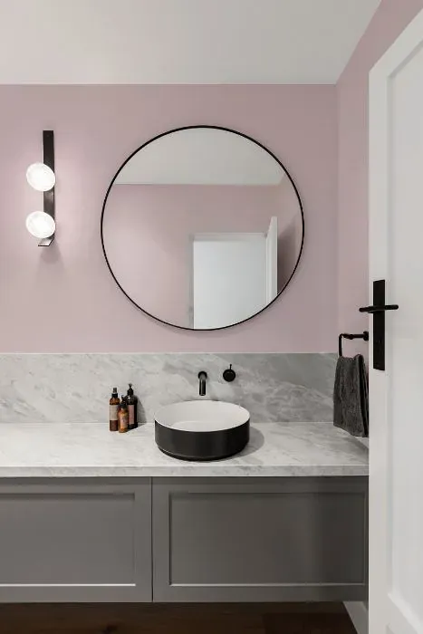Benjamin Moore Orleans Violet minimalist bathroom