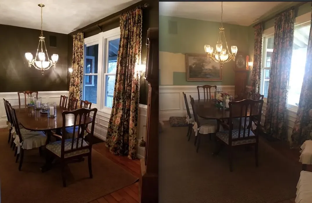 Benjamin Moore Otter Brown dining room makeover