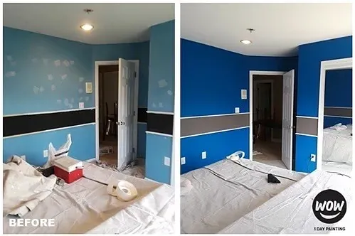 Paddington Blue wall paint makeover