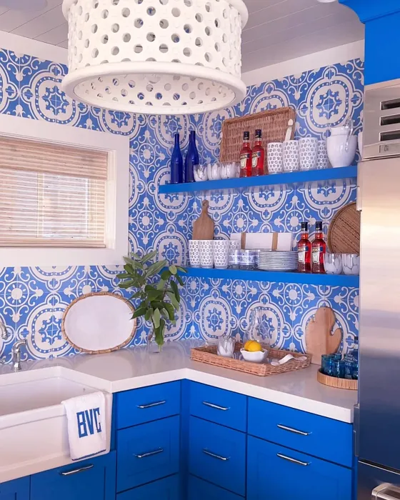 Paddington Blue eclectic kitchen cabinets 