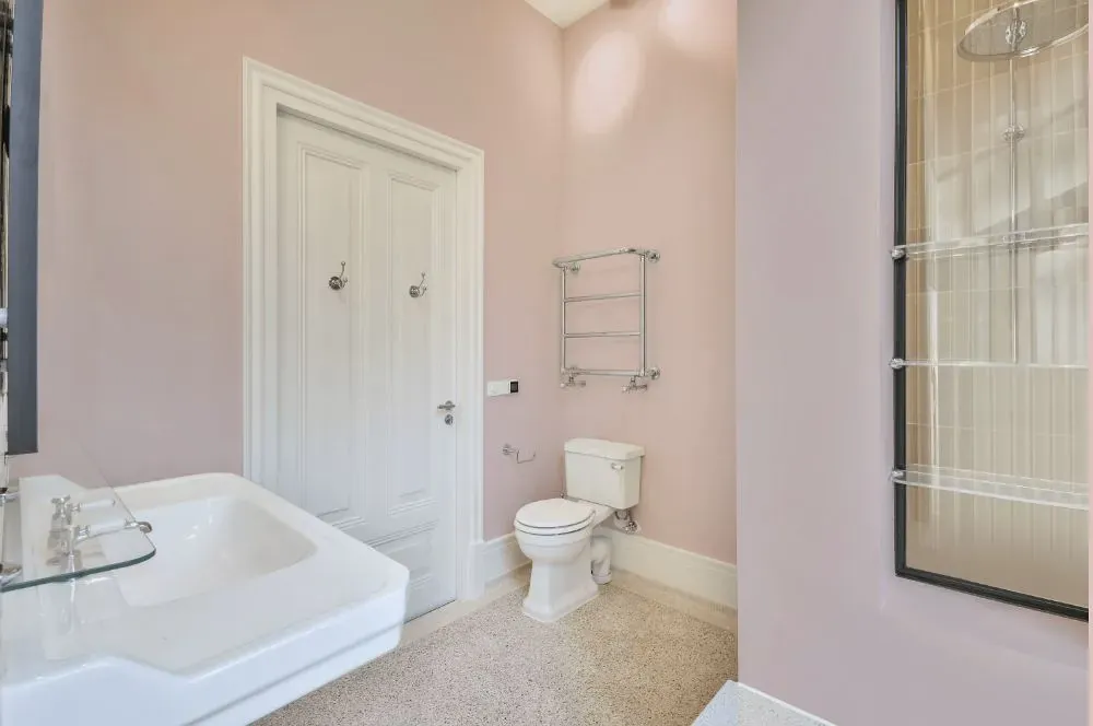 Benjamin Moore Paisley Pink bathroom