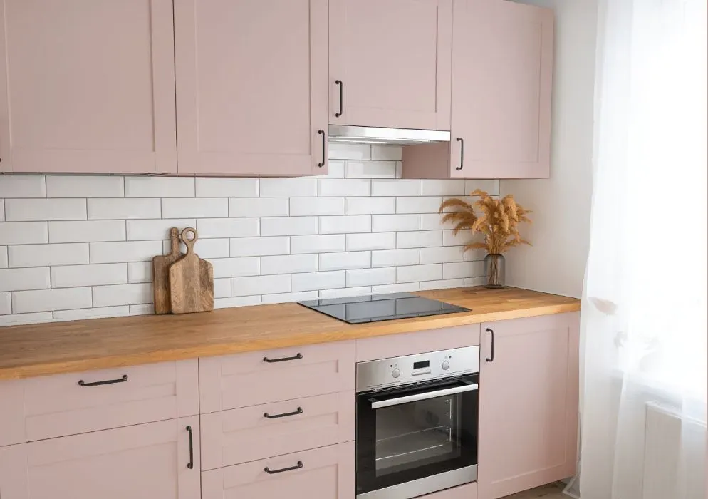 Benjamin Moore Pale Berry kitchen cabinets