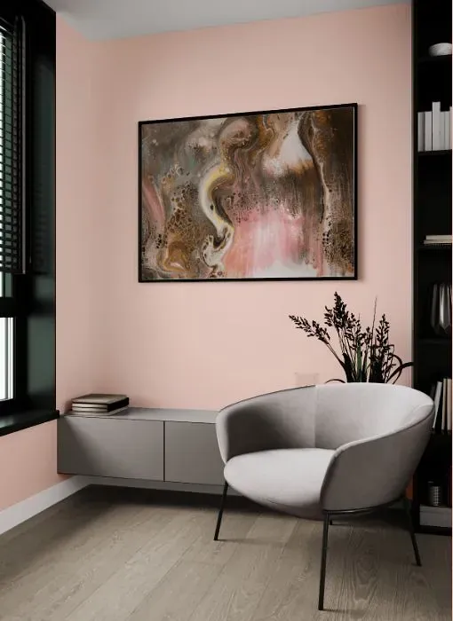 Benjamin Moore Pale Pink Satin living room