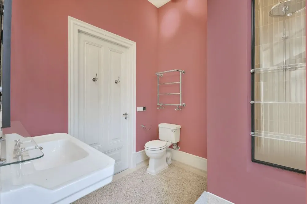 Benjamin Moore Palermo Rose bathroom