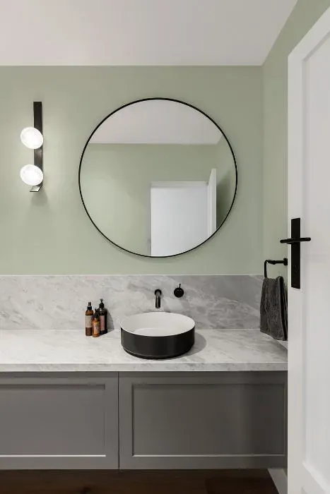 Benjamin Moore Par Four minimalist bathroom