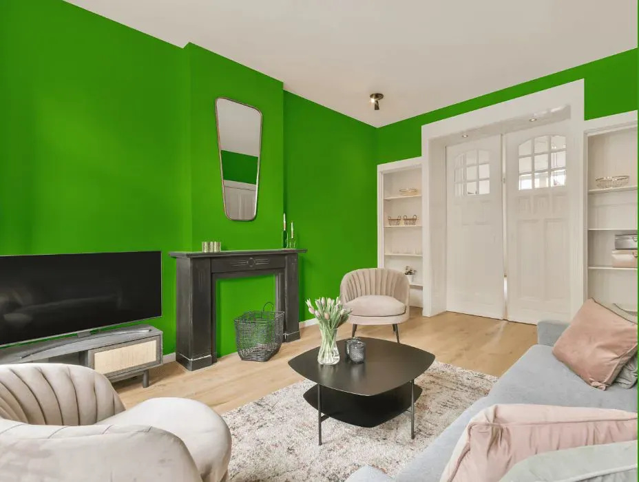 Benjamin Moore Paradise Green victorian house interior