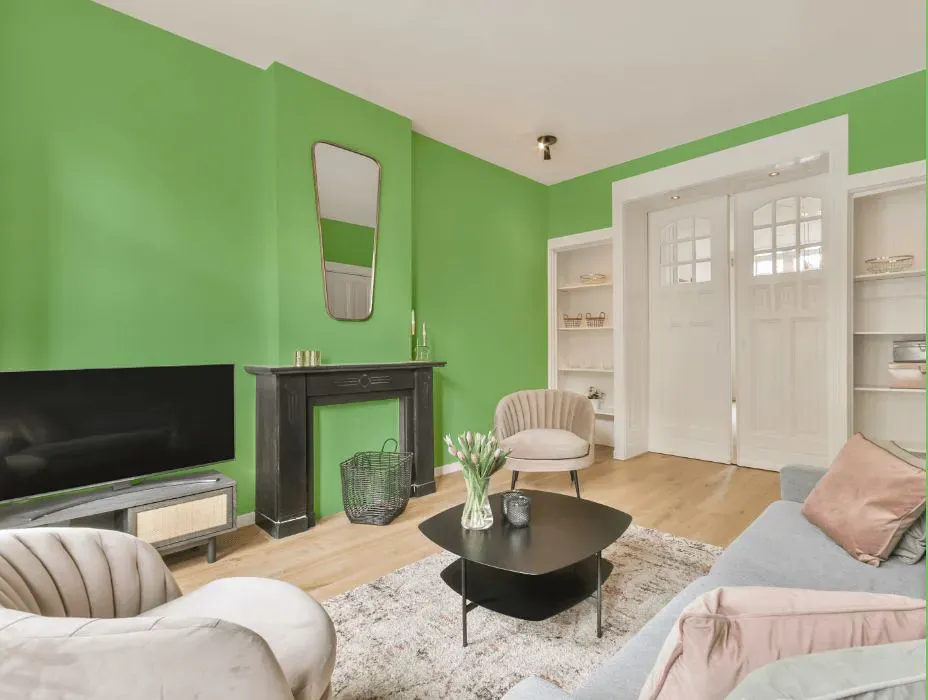 Benjamin Moore Paradise Hills Green victorian house interior