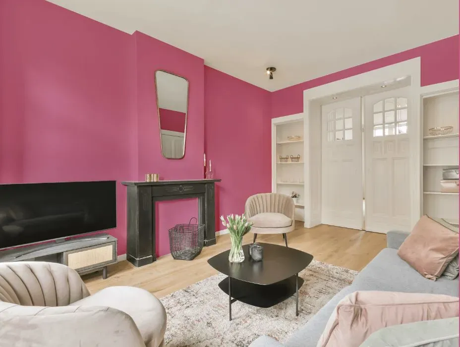 Benjamin Moore Paradise Pink victorian house interior