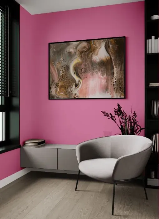 Benjamin Moore Paradise Pink living room