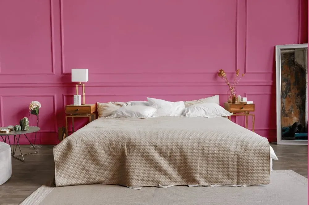 Benjamin Moore Paradise Pink bedroom