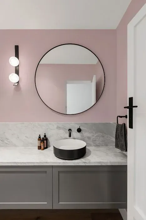 Benjamin Moore Paris Romance minimalist bathroom