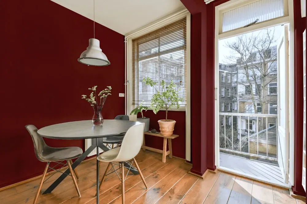Benjamin Moore Parisian Red living room