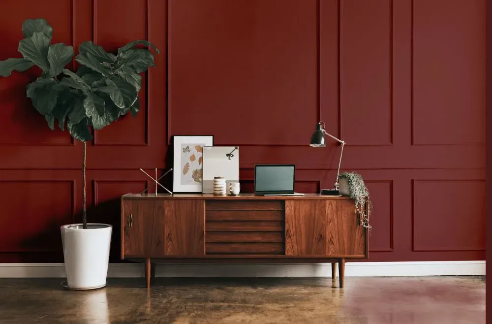 Benjamin Moore Parisian Red modern interior