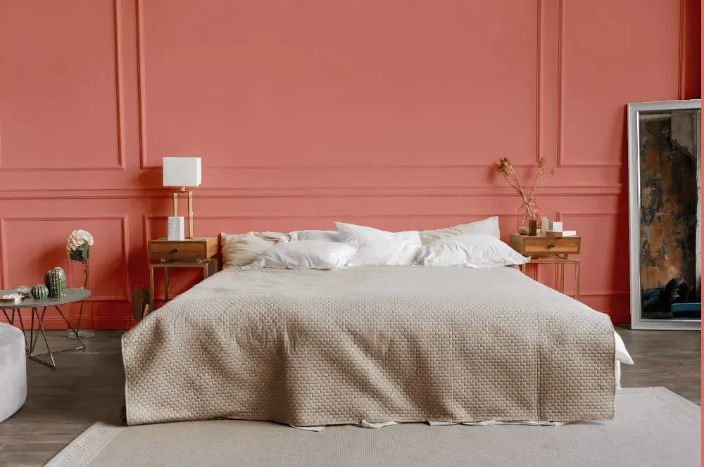 Benjamin Moore Passion Fruit bedroom