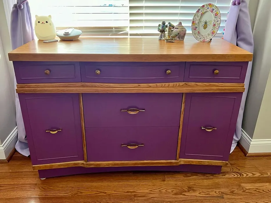 Benjamin Moore Passion Plum painted furniture 