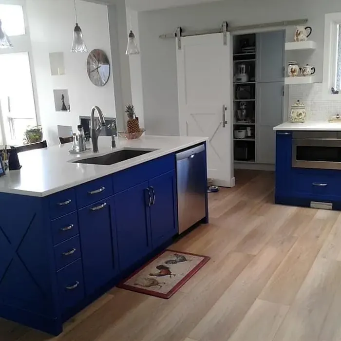 Benjamin Moore Patriot Blue kitchen cabinets paint