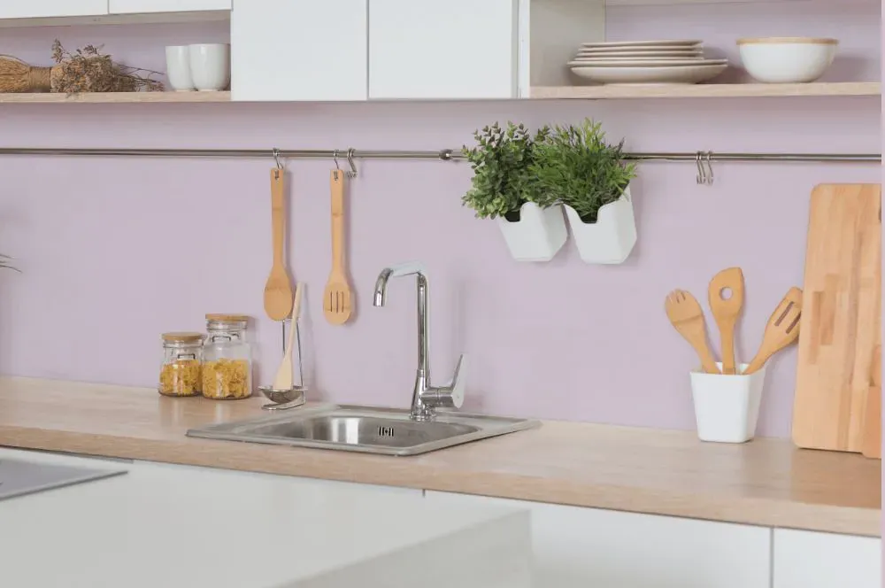 Benjamin Moore Peace and Happiness kitchen backsplash