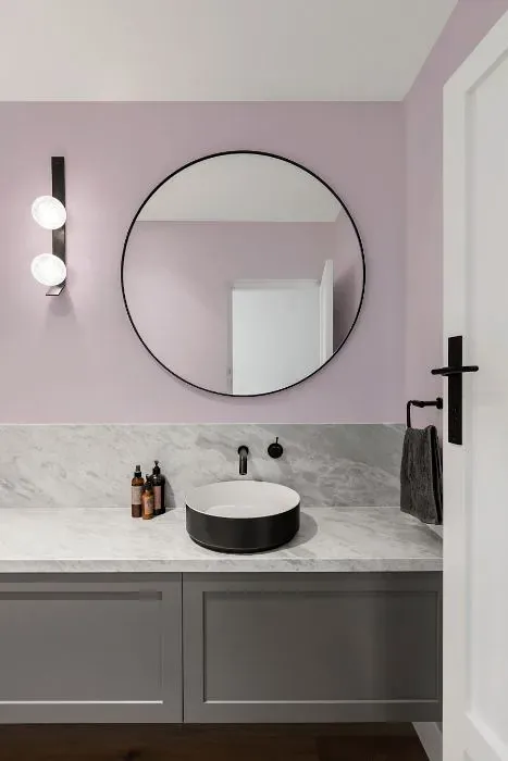 Benjamin Moore Peace and Happiness minimalist bathroom