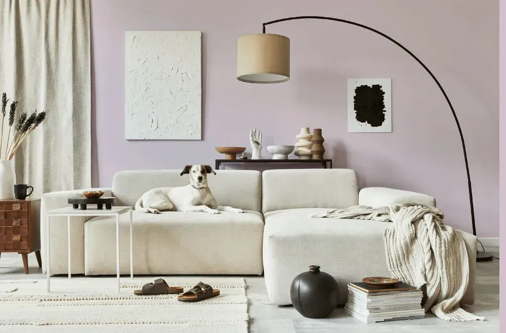 Benjamin Moore Peace and Happiness cozy living room