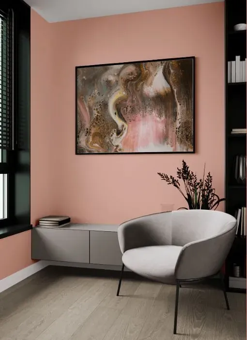 Benjamin Moore Peach Mousse living room