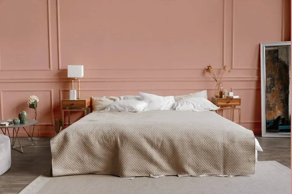 Benjamin Moore Peach Mousse bedroom