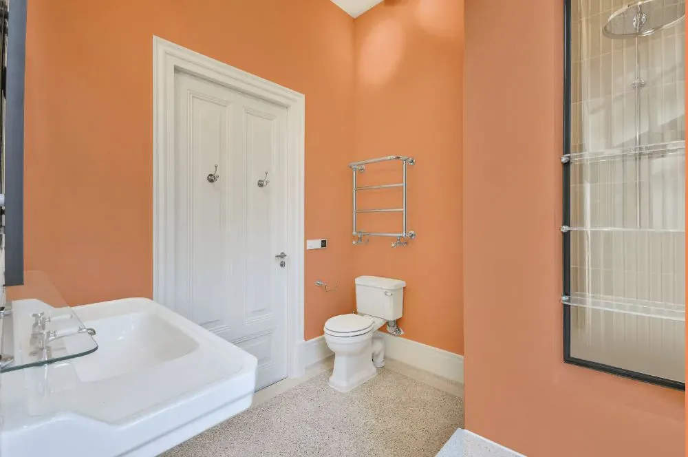 Benjamin Moore Peachland bathroom